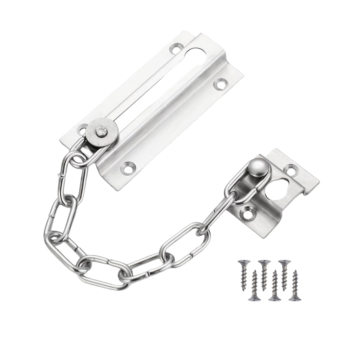 1 Piece Stainless Steel Door Chain Lock, Front Door Security Chain, Upvc Door Limiter, Anti-Theft Door Chain Lock, Security Chain Lock for Front Door, Interior Door, Upvc Door