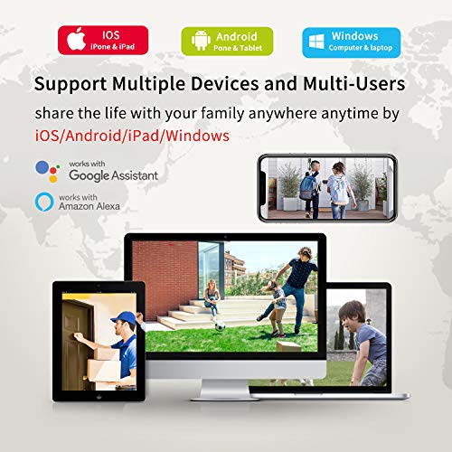 4 Security+1080P+Surveillance+Waterproof+Detection