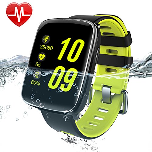 Smart Watch,Willful SW018 Bluetooth Smartwatch IP68 Waterproof Sport Fitness Watch with Heart Rate Monitor Pedometer Sleep Monitor SMS App Notice Alarm Clocks for iPhone IOS Android Phones (Green)