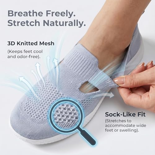 konhill Breathable Women's Slip-On Shoes – Lightweight Mesh Sports Shoes for Summer with Flexible Sole