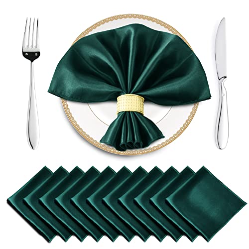 Forest Green Satin Napkins