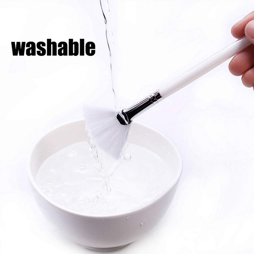 4 Pcs Facial Brushes Fan Mask Brush,Soft Applicator Brushes Makeup Tools for Peel Mask Makeup: Beauty