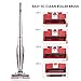 Deik Cordless Vacuum, Stick Vacuum Cleaner with Long Lasting Rechargeable Battery and LED Brush, Lightweight Handheld Vacuum, Silver