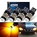 AUTOGINE 4 X Super Bright 9-30V 7440 7441 7443 7444 992 LED Bulbs 3014 54-EX Chipsets with Projector for Turn Signal Lights Sidemarker Lights, Amber Yellow