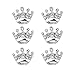 Tinksky Broach Diamante Wedding Party Pageant Tiara Crown Corsage Brooch Pin 12-Pack (Silver))