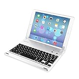 iPad Air Bluetooth Keyboard Cover, TeckNet Ultra-Slim Wireless Bluetooth Keyboard (US Keyboard Layout) with Built-in Stand Groove For Apple iPad Air 1nd Generation With 110 Degree Swivel Rotating