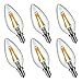 LIGHTSTORY LED Candelabra Bulb C11, E12 Base 2700K Non-Dimmable Candle LED Bulb, 3W=40W (6 PACK)