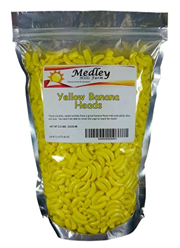 Silly Yellow Banana Heads Hard Candy 2.5 Lbs.