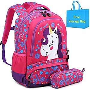 Comprar Mochila Escolar Niña Bolsa Unicornio Sets de Mochila Escuela Primaria Bolsa de Libros Infantil Chica - Tiendas Online - Envíos Baratos