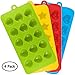 Silicone Chocolate Candy Molds, AIFUDA 4 Packs Non-stick Baking Molds Ice Cube Trays for Making Cake Muffin Cupcake Gumdrop Jelly - Heart, Star & Shell