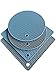 Silicone Trivets For Hot Dishes Set of 6pc Hot Pads (2 Squared + 2 Round Pot Holders with 2 Hooks) - Heat Resistant Mats For Cooking - Great For Countertops - Gray, Blue