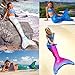 Fin Fun Limited Edition Mermaid Tail for Swimming for Girls and Kids Without Monofin, 06, Sweet Dreams