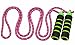 Anna's Rainbow Rope Kids Jump Rope Durable Child Friendly Skipping Rope - Exercise Toy for Playground with Lightweight Foam Handles and Vibrant Colors - 8ft Pink
