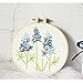 2 Pack Embroidery Kit, Full Range of Embroidery Starter Kit with Pattern DIY Embroidery Kit for Beginner Including Embroidery Cloth, Embroidery Hoop, Threads, Tools Kit (Lavender and Lupine)