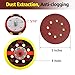 61Pcs Sanding Discs Set, Drillpro 60pcs 5 Inch 8 Holes Hook and Loop, 60/80/120/180/240/320 Grit Sandpaper + 1 Piece PU Backing Pad for Random Orbital Sander
