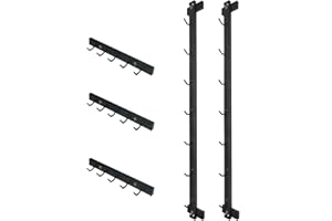 BLUSLM Wall Mounted Lat Pull Down Bar Organizer with Hooks, Home Gym Storage Rack for Lat Pulldown Attachments, Cable Attachments Rack for Gym Accessories