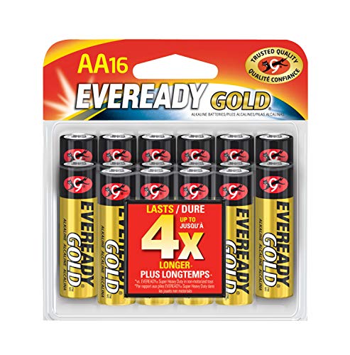 Eveready Gold Alkaline AA Batteries, 16 Count