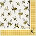 Paperproducts Design Decorative Beverage Paper Napkins – Tabletop Disposable Kitchen Cocktail Napkin – For Lunch, Dinner, Birthdays, Parties – Set of 20, Mary Lake Thompson Honey Bees Design