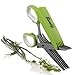 Bevalig Herb Scissors-Snip, Chop & Cut Herbs-5 Blades Stainless Steel Multipurpose Kitchen Shear with Cover & Cleaning Comb-Plus Bonus Recipe eBook, Premium Cooking Gadget for a Healthy Meal
