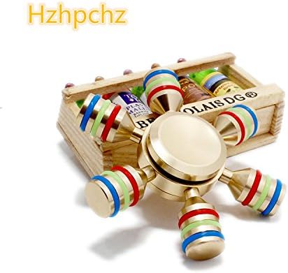 Hzhpchz New Ferris Wheel Style Hand Spinner Fidget Toy for Children and Adults (b-Gold)