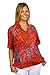 Artisan Outfitters Women's Riptide Batik Cotton Hawaiian Shirt