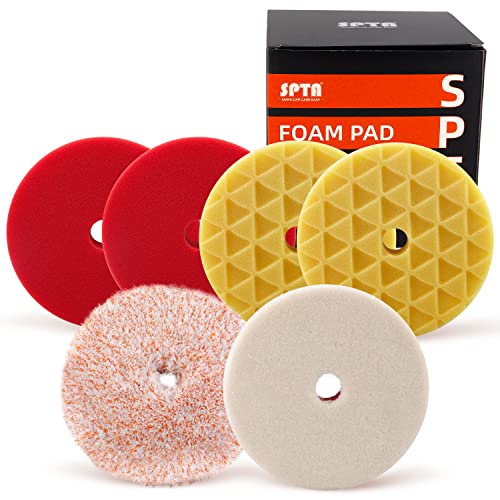 Buffing Polishing Pads, SPTA 6 Inch 150mm Body Repair Polishing Pad Set