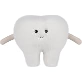Apricot Lamb Toys Plush White Healthy Tooth Educational Toy Soft Stuffed Tooth 10.5''