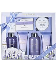 Bath and Body Gift Set - Luxurious 6 Pcs Bath Kit for Women,Relaxing Spa Set with Lavender Scent - Bubble Bath, Shower Gel, Hand & Face Cream, Body Lotion, Soap.Perfect Birthday Gift Box for Women