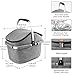 YONOVO 22L Folding Picnic Basket Large Insulated Bag Waterproof for Gathering Travel Camping BBQ (Grey-House Shape-1)
