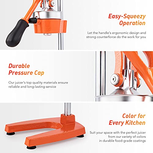 COZ Hand Press Juicer Machine, Manual Orange Juicer and Professional Citrus Juicer for Orange