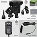 WEY&FLY Electric Air Pump, Portable Quick-Fill Air Pump 3 Nozzles, Air Mattress Pump 110V AC/12V DC, Perfect 2 in 1 Inflator Deflator Inflatable Boat &Pool Toys(8213)
