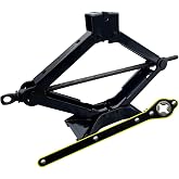 2PCS Car Scissor Jack Kit, Portable Car Lift Jacks with Saving Effort Ratchet Handle, Heavy Duty Tire Jack with 2 Ton 4,409 lbs Capacity, Universal Car Emergency Tool for Auto SUV MPV