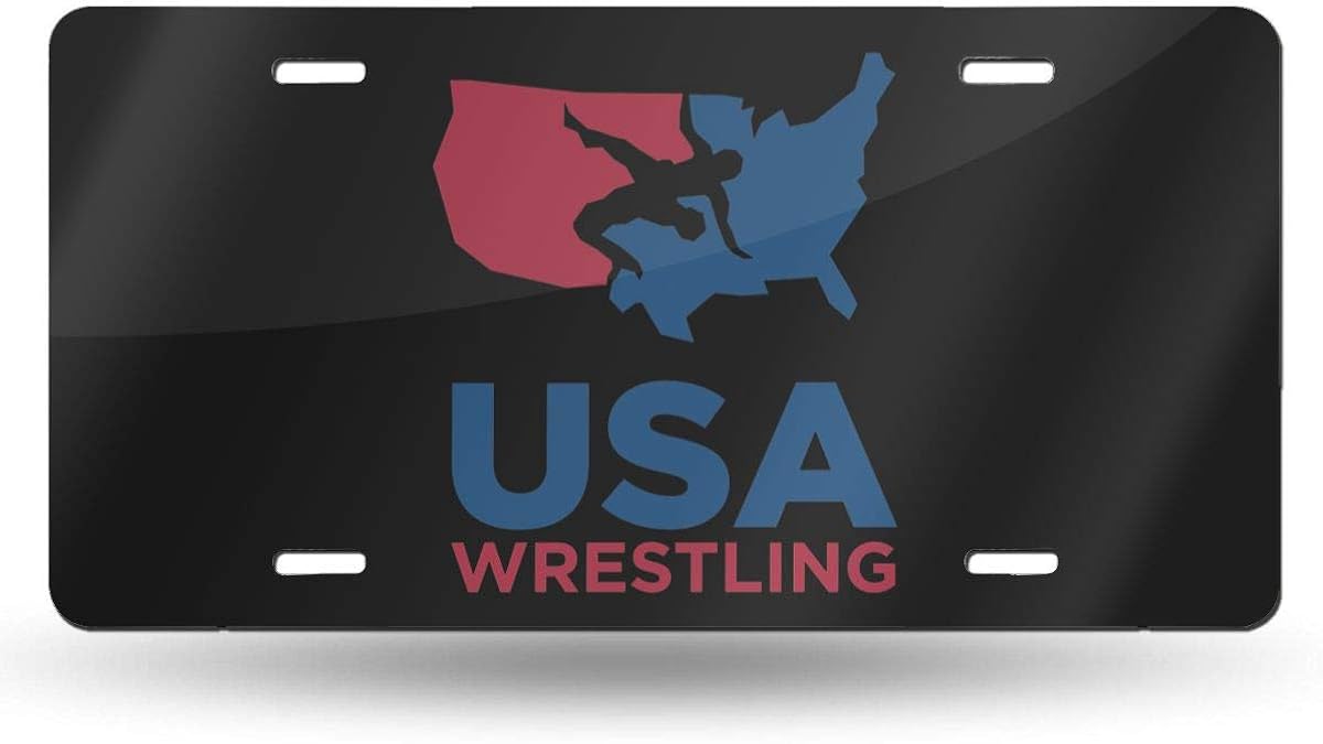 NCJEI NONGE USA Wrestling Retro License Plates for Car