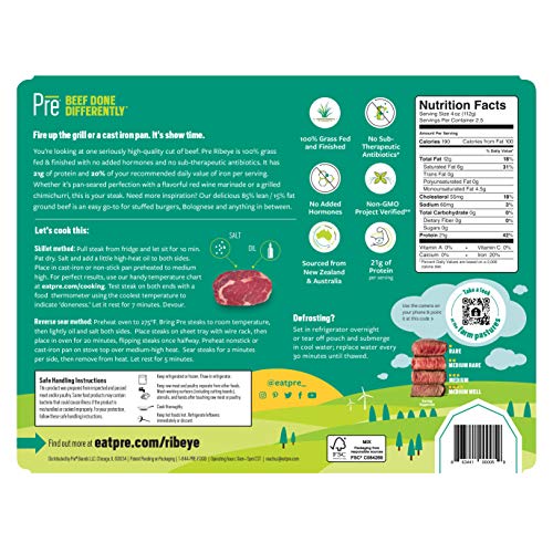 Pre, Ribeye Steak 100 GrassFed, GrassFinished, and PastureRaised