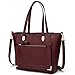 YNIQUE Women Top Handle Handbags Satchel Purse Tote Bag Shoulder Bag, Burgundy, Medium