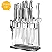 DEIK Knife Set High Carbon Stainless Steel Kitchen Knife Set 14 PCS, Super Sharp Cutlery Knife Set with Acrylic Stand and Serrated Steak Knives