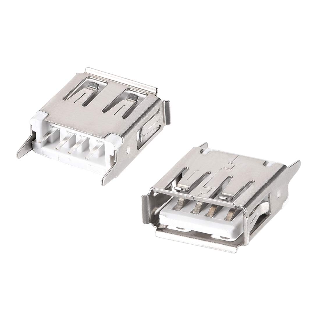 sourcing map 30 PCS USB 2.0 Type A Female Socket Connector Port, 4-Pin DIP 180 Degree Adapter