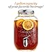 Mason Jar Glass Beverage Dispenser with Metal Lid, 1 Gallon