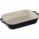 Staub Ceramic Rectangular Baking Dish 13 x 9-inch Sapphire Blue