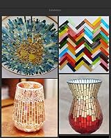 BTMIEY 4cm White Stained Glass Strips 200g DIY Mosaic Crafts Picture Frames view 8