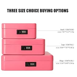 Jssmst Large Cash Box with Combination Lock