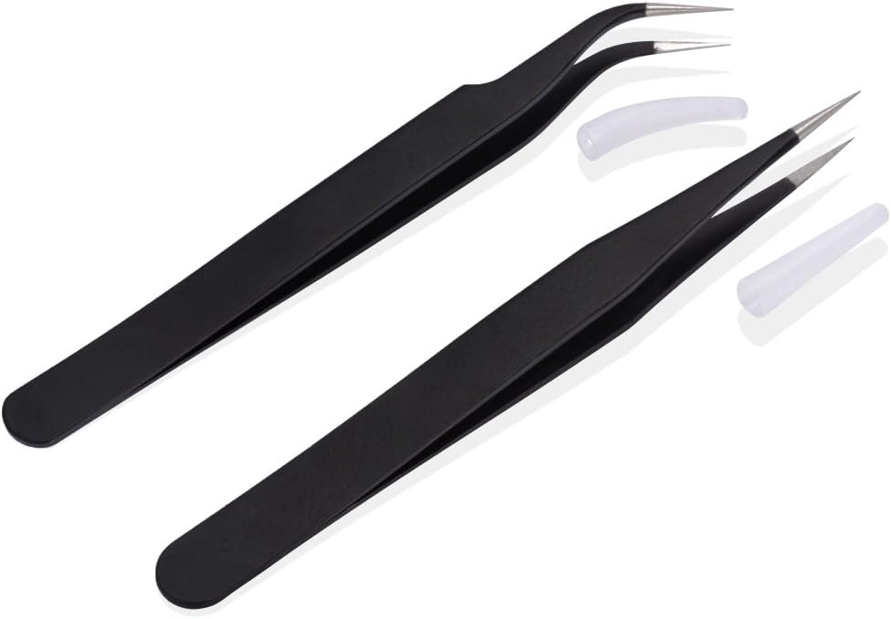 Zacro 18 in 1 Professional Opening Pry Tool Repair Kit with Non-Abrasive Nylon Spudgers and Pack of 2 Anti-Static Tweezers: Home Improvement