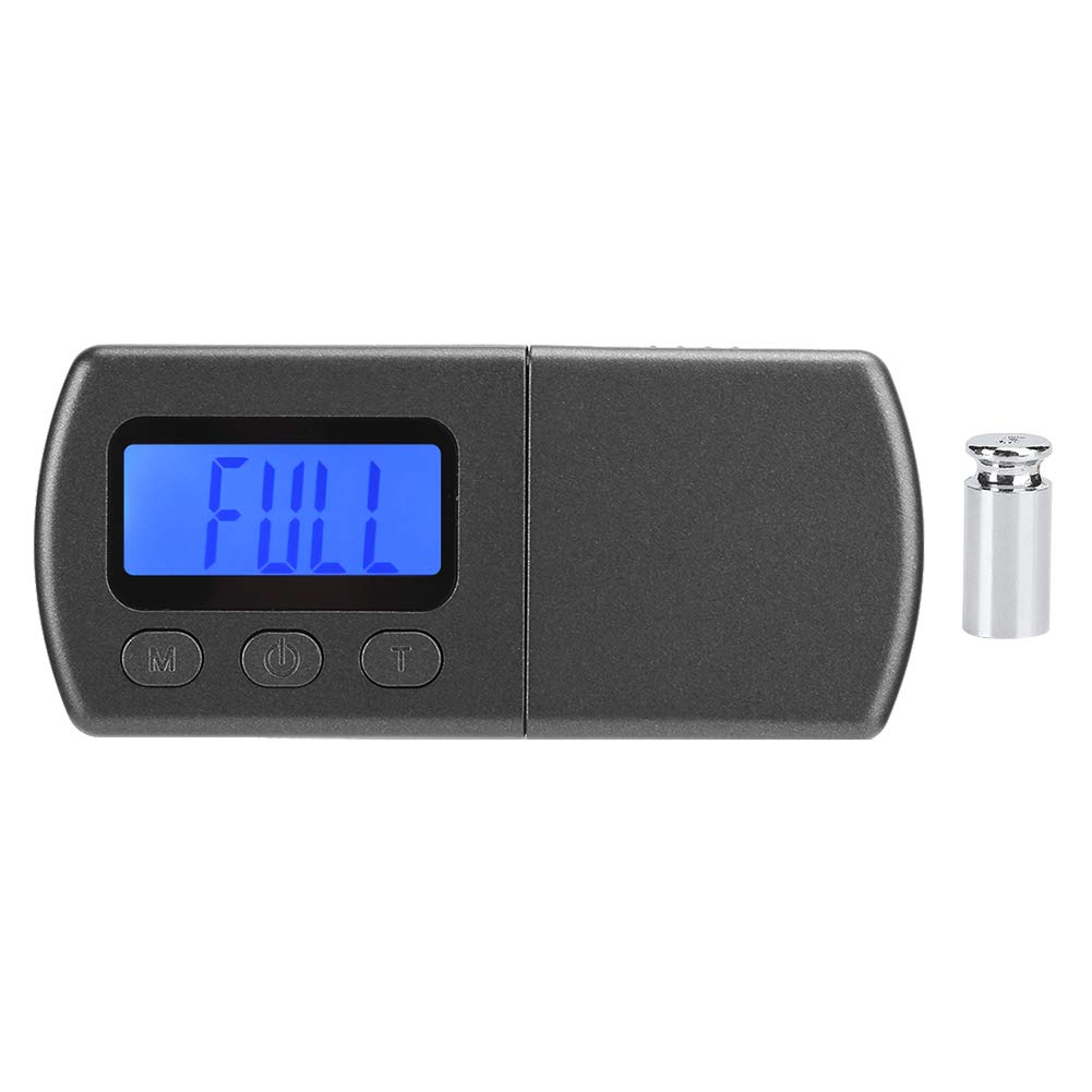 PUSOKEI Vinyl Record Player Needle Pressure Gauge, Compact Digital Turntable Stylus Force Scale Gauge with Calibration Weight LCD Display