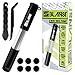 BLANST MINI BIKE PUMP - Bicycle Accessories Tire Repair Kit, 130 PSI Presta and Schrader Valve Compatible, For Road & Mountain Bicycle, Light Durable Aluminum wtih Levers and Gluless Patches