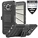 Moto Z2 Force Case/Moto Z2 Play Case with HD Screen Protector,IDEA LINE(TM) Heavy Duty Armor Shock Proof Dual Layer Holster Locking Belt Swivel Clip with Kick Stand - Black