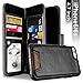 iPhone 6 Case, iPhone 6S Case, Samcore Leather Wallet Flip Case with Detachable Folio, Card Slots, Premium PU Leather, Retail Box for iPhone 6/6S 4.7 Inch [BLACK]