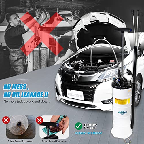 FIRSTINFO Patented 6.5L Manual Fluid/Oil Change Extractor Pump for