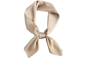 CHUNG Women's Satin Head Scarf Emulation Silk Handbag Hair Ribbons Bandanas Scarves Square 27.5"