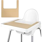 High Chair Placemat, Durable High Chair Placemat Silicone, Clean and Hygienic, Suitable for IKEA Antilop Highchai, for Toddle