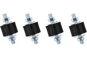 Yarssihha 4 Pack M8 Anti-Vibration Rubber Isolator Mounts, 30x20mm Rubber Studs Shock Absorber, Cylindrical Vibration Isolators for Diesel Engines, Air Compressors, Vibration Motor